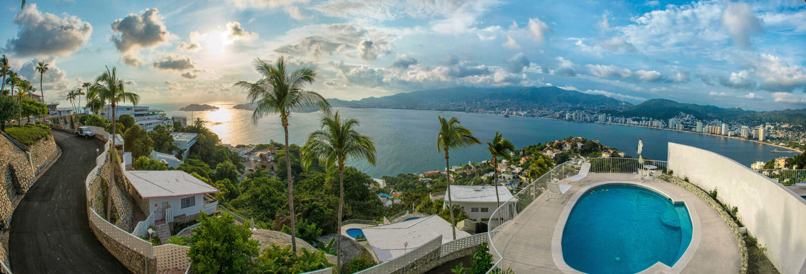 Panoramic view from Las Brisas Acapulco hotel
